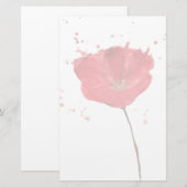Mohn Blume 2 Briefpapier (Vorne/Hinten)