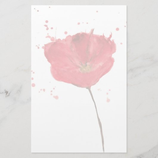 Mohn Blume 2 Briefpapier (Vorderseite)