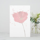 Mohn Blume 2 Briefpapier (Stehend Vorderseite)