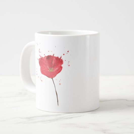 Mohn Blume 2 Jumbo-Tasse (Vorderseite Links)