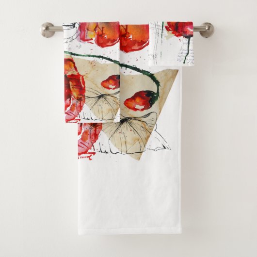 Mohn-Blume Badhandtuch Set (Insitu)