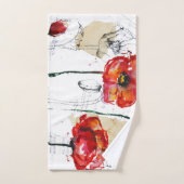 Mohn-Blume Badhandtuch Set (Handtuch)