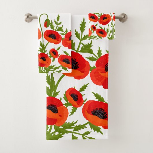 Mohn-Blume Badhandtuch Set (Insitu)
