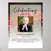 Mohn Blume Feiern des Fotos des Lebens, Beerdigung Poster (Vorne)