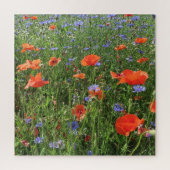 Mohn, Blume, Feld, Natur, Frühling, Hintergrund, Puzzle (Vertikal)