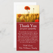 Mohn-Blume-Gedenkstätte Dankeschön-Karte Dankeskarte (Vorne/Hinten)