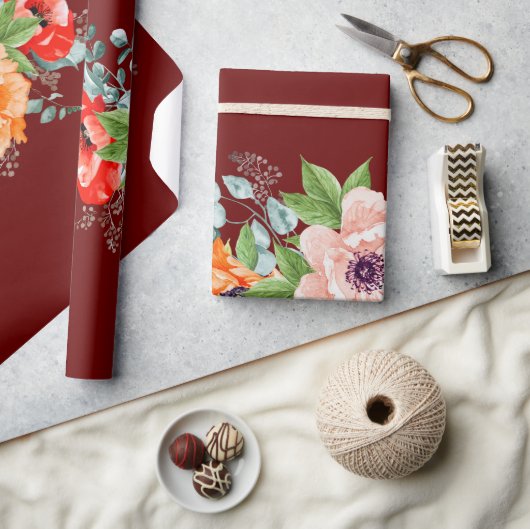 Mohn-Blume Hochzeitspapier Geschenkpapier (Kunsthandwerk)