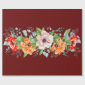 Mohn-Blume Hochzeitspapier Geschenkpapier (Flach)