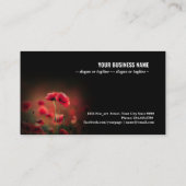 Mohn-Blume im Sommer Visitenkarte (Rückseite)