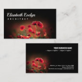 Mohn-Blume im Sommer Visitenkarte (Vorne/Hinten)