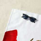 Mohn Blume Rotes Weißes Wasser Blumensommer Strandtuch (Beispiel)