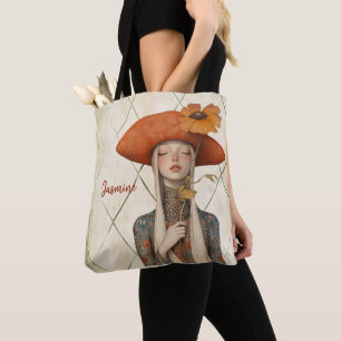 Mohn Boho Art Personalisiert Tasche