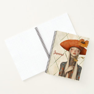 Mohn Boho Art Personalisiertes Bullet Journal Notizblock