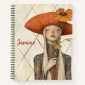 Mohn | Boho Art Personalisiertes Bullet Journal Notizblock (Vorderseite)