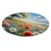 Mohn-Daisy-Wiese-Schneidbrett Schneidebrett (Ecke)