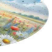 Mohn-Daisy-Wiese-Schneidbrett Schneidebrett (Ecke)