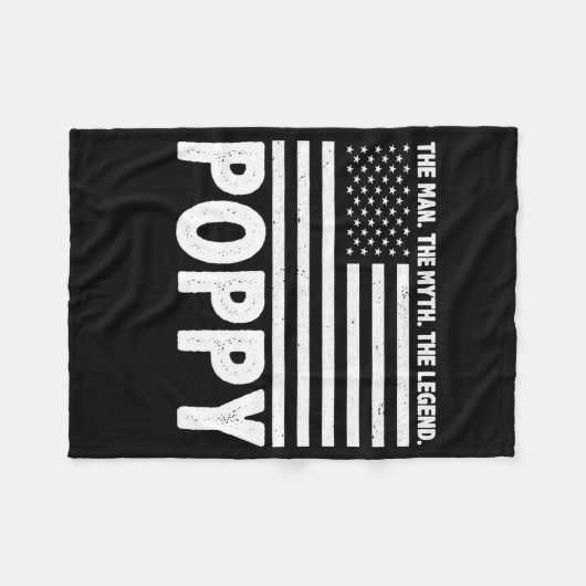 Mohn den Mann, den Mythos, den legendären Großvate Fleecedecke (Vorderseite (Horizontal))