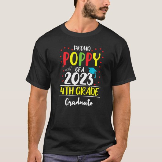 Mohn der Klasse 2023 4. Klasse T-Shirt (Vorderseite)