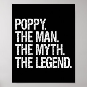 Mohn der Mann der Mythos der Legende lustige Väter Poster