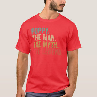 Mohn der Mann die Legende Retro Vatertag Junge T-Shirt