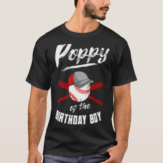 Mohn des Geburtstags Boy Baseball Bday Party Cele T-Shirt