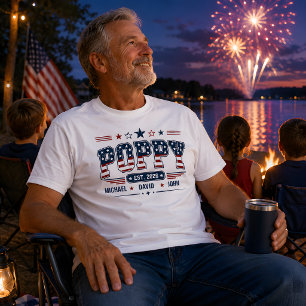 Mohn Est 2026 USA Patrioten-Flagge mit individuell T-Shirt