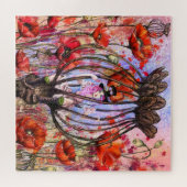 Mohn-Fantasie-Puzzleteil Puzzle (Horizontal)