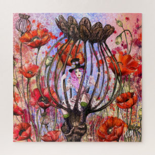 Mohn-Fantasie-Puzzleteil Puzzle