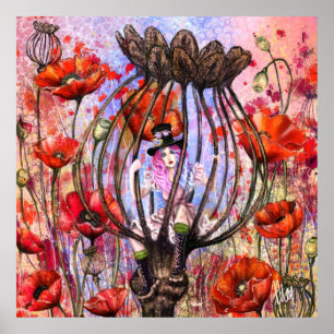 Mohn-Fantasieposter Poster