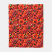 Mohn Fleecedecke (Vorderseite)