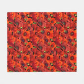 Mohn Fleecedecke (Vorderseite (Horizontal))