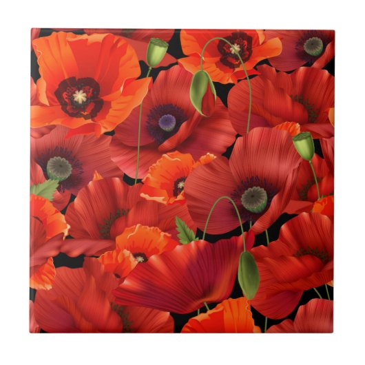 Mohn Fliese (Vorderseite)