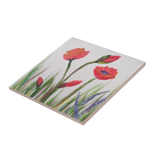Mohn Fliese (Seite)