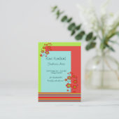 Mohn Fun Trendstreifen Visitenkarte (Stehend Vorderseite)