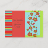 Mohn Fun Trendstreifen Visitenkarte (Rückseite)