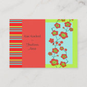 Mohn Fun Trendstreifen Visitenkarte (Rückseite)