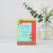 Mohn Fun Trendstreifen Visitenkarte (Stehend Vorderseite)