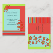 Mohn Fun Trendstreifen Visitenkarte (Vorne/Hinten)