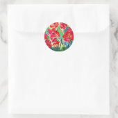 Mohn für dich runder aufkleber (Tasche)