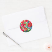 Mohn für dich runder aufkleber (Umschlag)