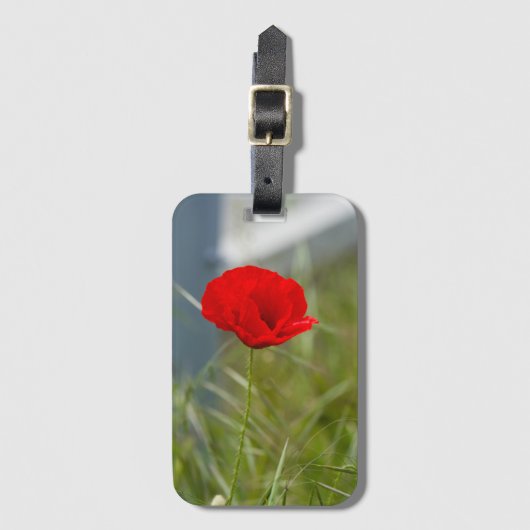 Mohn Gepäckanhänger (Vorderseite Vertikal)