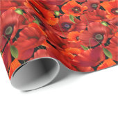 Mohn Geschenkpapier (Rolleneckpunkt)