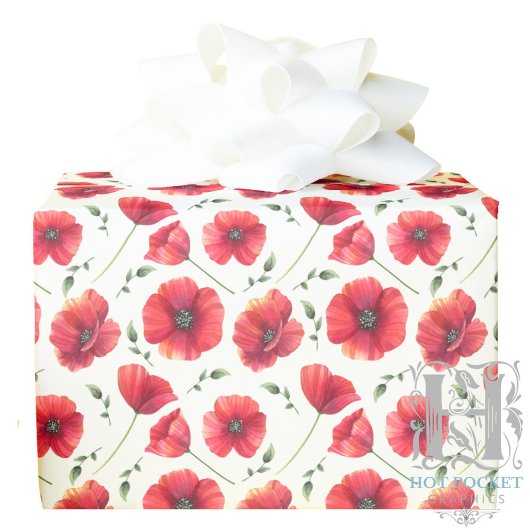 Mohn Geschenkpapier
