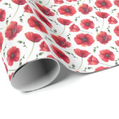 Mohn Geschenkpapier (Rolleneckpunkt)