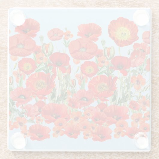 Mohn Glasuntersetzer (Rückseite)