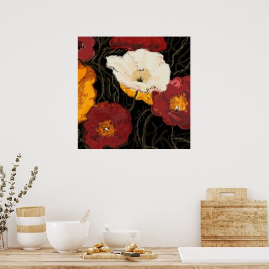 Mohn groß poster (Küche)