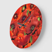 Mohn Große Wanduhr (Winkel)