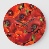 Mohn Große Wanduhr (Vorderseite)