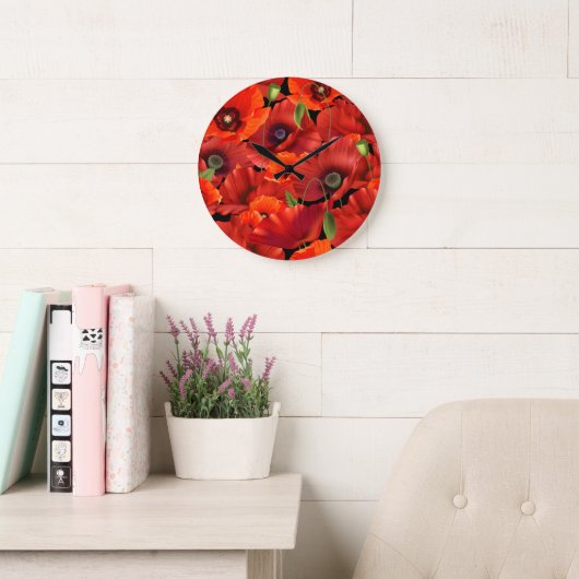 Mohn Große Wanduhr (Lesesaal)