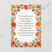 Mohn Hochzeit Mitteilungskarte (Vorderseite)